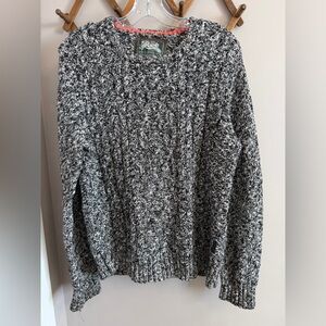Roots Salt & Pepper Cable Knit Cotton Sweater Large
Fisherman core
